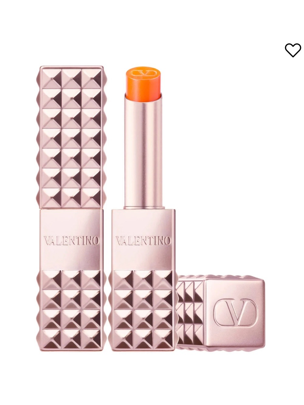 NWT Valentino authentic spike Valentino disco lip balm color 400A solar coral